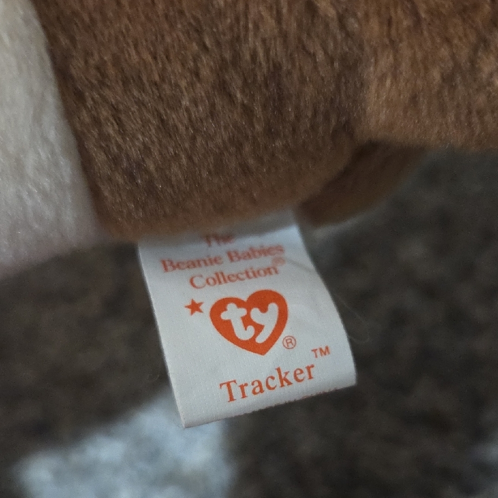 Ty Brown and Cream Tracker Beanie Baby - Picture 3 of 3